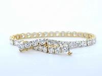 Gouden tennisarmband 10 ct diamant - afbeelding 3 van  7