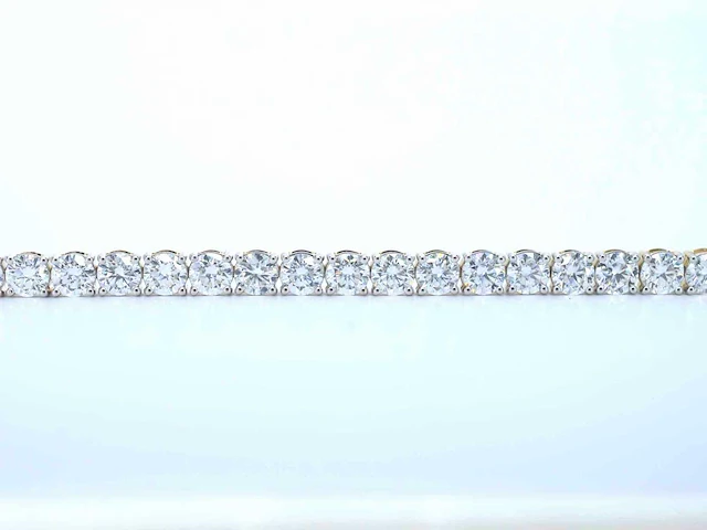 Gouden tennisarmband 10 ct diamant - afbeelding 5 van  7