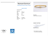 Gouden tennisarmband 2 rijen diamanten 1.50 carat - afbeelding 3 van  7