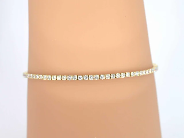 Gouden tennisarmband 2.20 ct diamant - afbeelding 2 van  9