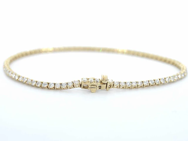 Gouden tennisarmband 2.20 ct diamant - afbeelding 4 van  9