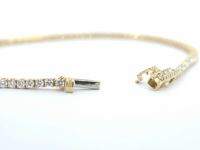 Gouden tennisarmband 2.20 ct diamant - afbeelding 9 van  9