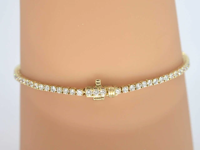 Gouden tennisarmband 2.20 ct diamant - afbeelding 6 van  9