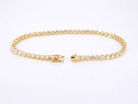Gouden tennisarmband 3.00 carat diamanten - afbeelding 5 van  7