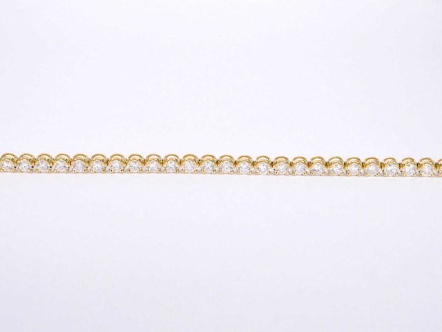 Gouden tennisarmband 3.00 carat diamanten - afbeelding 6 van  7