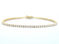 Gouden tennisarmband briljant 2.20 ct - afbeelding 1 van  9