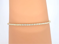 Gouden tennisarmband briljant 2.20 ct - afbeelding 2 van  9