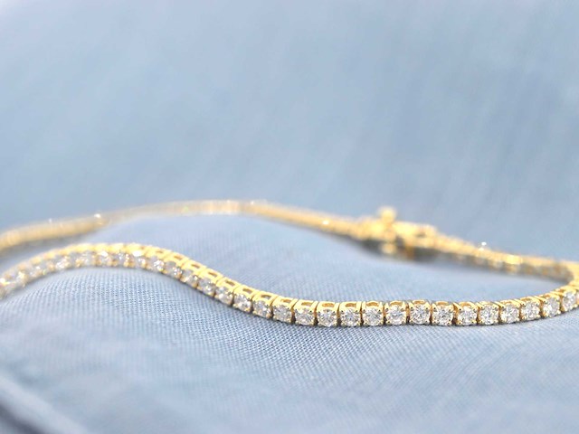 Gouden tennisarmband briljant 2.20 ct - afbeelding 3 van  9