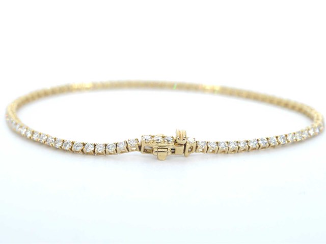 Gouden tennisarmband briljant 2.20 ct - afbeelding 4 van  9