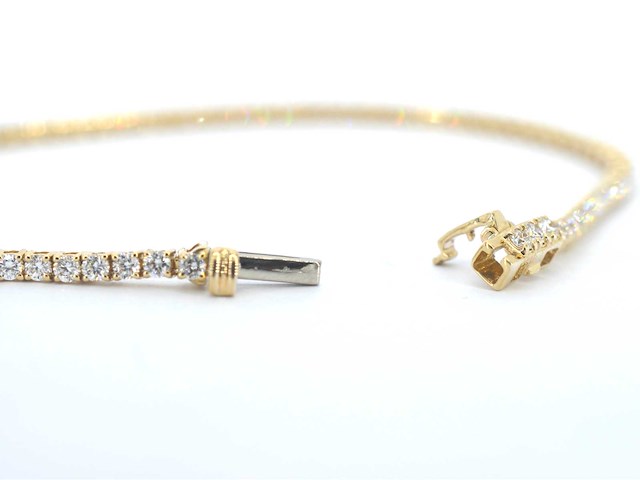 Gouden tennisarmband briljant 2.20 ct - afbeelding 5 van  9