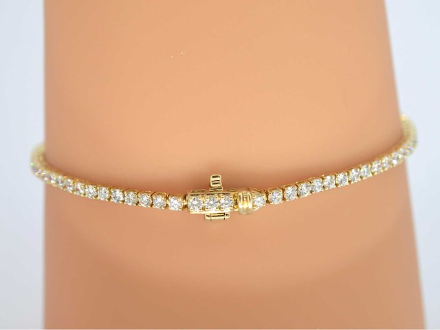 Gouden tennisarmband briljant 2.20 ct - afbeelding 7 van  9