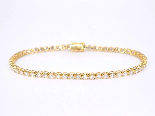 Gouden tennisarmband diamant 3.00 ct - afbeelding 1 van  7