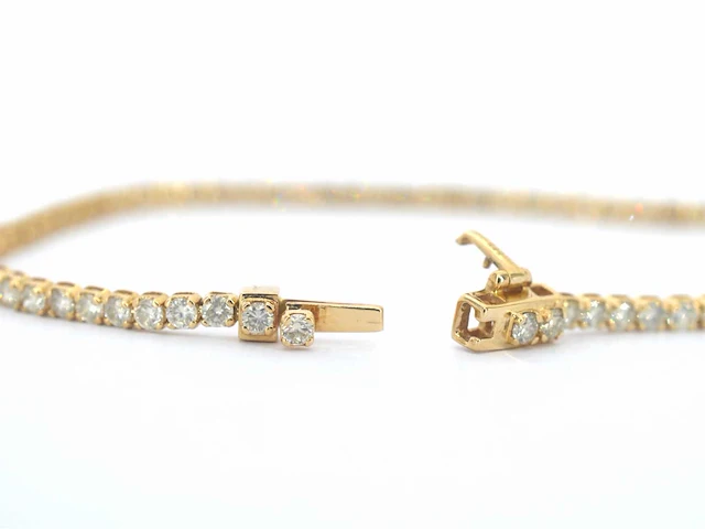 Gouden tennisarmband diamant 3.00 ct - afbeelding 4 van  8