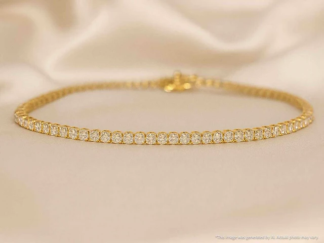 Gouden tennisarmband diamant 3.00 ct - afbeelding 7 van  8