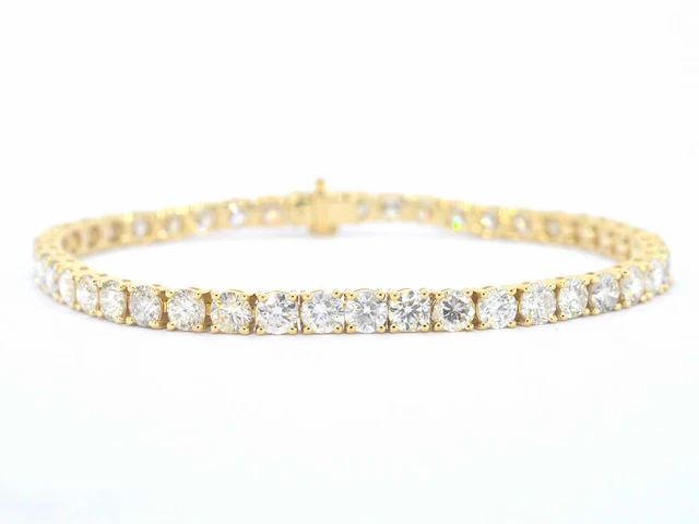 Gouden tennisarmband diamant 9.00 ct - afbeelding 1 van  7