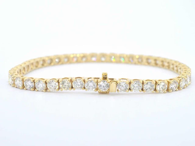 Gouden tennisarmband diamant 9.00 ct - afbeelding 3 van  7
