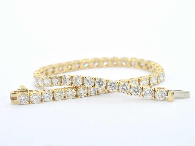 Gouden tennisarmband diamant 9.00 ct - afbeelding 4 van  7