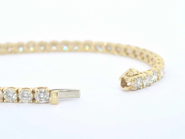 Gouden tennisarmband diamant 9.00 ct - afbeelding 5 van  7
