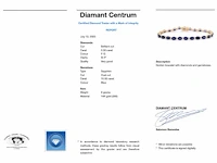 Gouden tennisarmband diamant saffier - afbeelding 8 van  8