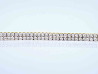 Gouden tennisarmband met 2 rijen diamanten 1.50 carat - afbeelding 3 van  6