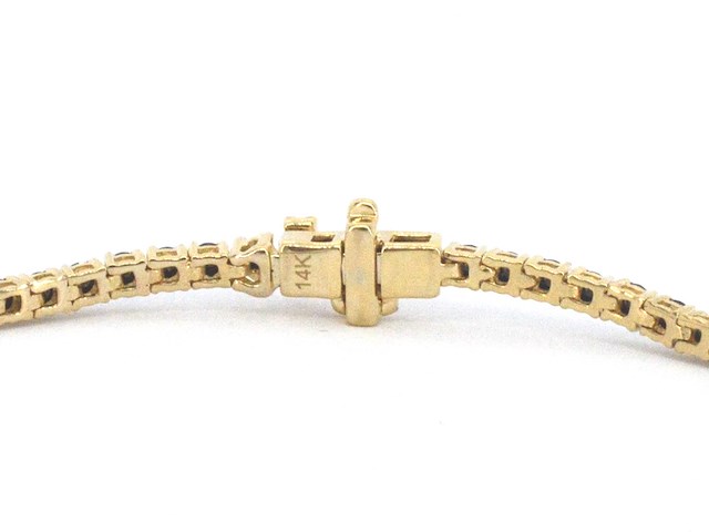 Gouden tennisarmband met 2.80 carat aan zwarte diamanten - afbeelding 9 van  11