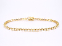 Gouden tennisarmband met 3.00 carat diamanten - afbeelding 1 van  6
