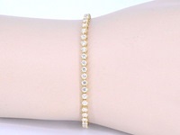 Gouden tennisarmband met 3.00 carat diamanten - afbeelding 2 van  6