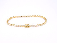 Gouden tennisarmband met 3.00 carat diamanten - afbeelding 3 van  6