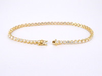 Gouden tennisarmband met 3.00 carat diamanten - afbeelding 4 van  6
