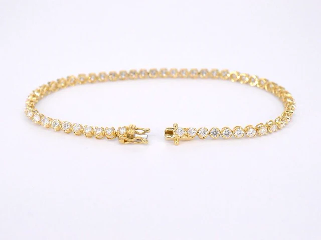 Gouden tennisarmband met 3.00 carat diamanten - afbeelding 4 van  8