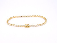 Gouden tennisarmband met 3.00 carat natuurlijke diamanten - afbeelding 3 van  8
