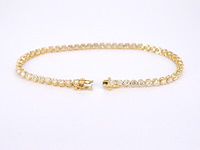 Gouden tennisarmband met 3.00 carat natuurlijke diamanten - afbeelding 4 van  8