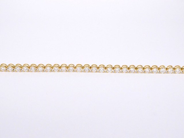 Gouden tennisarmband met 3.00 carat natuurlijke diamanten - afbeelding 5 van  8