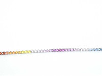 Gouden tennisarmband met 3.00 carat saffieren - afbeelding 7 van  9