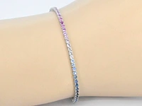 Gouden tennisarmband met 3.00 carat saffieren - afbeelding 3 van  10