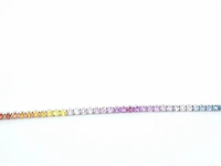 Gouden tennisarmband met 3.00 carat saffieren - afbeelding 7 van  10