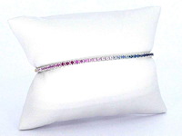 Gouden tennisarmband met 3.60 carat saffieren - afbeelding 5 van  10