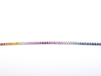 Gouden tennisarmband met 3.60 carat saffieren - afbeelding 6 van  10