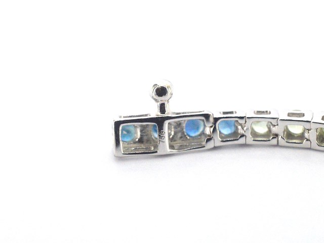 Gouden tennisarmband met 3.60 carat saffieren - afbeelding 8 van  10