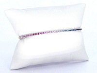 Gouden tennisarmband met 3.60 carat saffieren - afbeelding 5 van  10