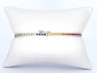 Gouden tennisarmband met 3.60 carat saffieren - afbeelding 7 van  10
