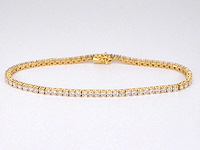 Gouden tennisarmband met 4.00 carat diamanten