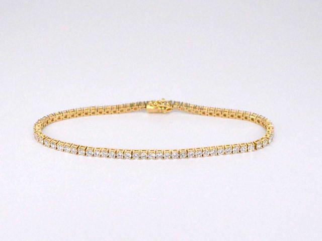 Gouden tennisarmband met 4.00 carat diamanten - afbeelding 4 van  7