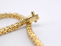 Gouden tennisarmband met 4.00 carat diamanten - afbeelding 7 van  7