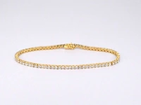 Gouden tennisarmband met 4.00 carat diamanten - afbeelding 3 van  8