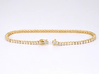 Gouden tennisarmband met 4.00 carat diamanten - afbeelding 4 van  8