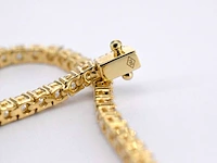 Gouden tennisarmband met 4.00 carat diamanten - afbeelding 6 van  8