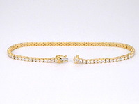 Gouden tennisarmband met 4.00 carat natuurlijke diamanten - afbeelding 4 van  8
