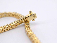 Gouden tennisarmband met 4.00 carat natuurlijke diamanten - afbeelding 6 van  8