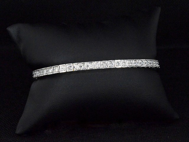 Gouden tennisarmband met 53 natuurlijke diamanten - afbeelding 4 van  9